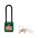 Candado Grillete Largo Nylon Verde