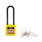 Candado Grillete Largo Nylon Amarillo