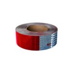 Cinta reflectiva roja/blanca para vehiculos certificada 45.7m x 2"
