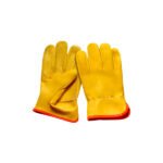 Guante de seguridad de vaqueta reforzado