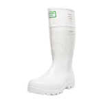 bota blanca pvc blanca robusta con puntera