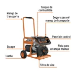 Planta Eléctrica de 13HP Truper GEN-55X a Gasolina 5500W