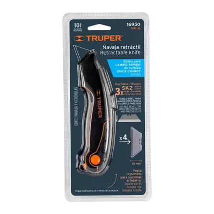 Navaja Multiusos Retráctil de 7" Truper NM-6 Cambio Rápido
